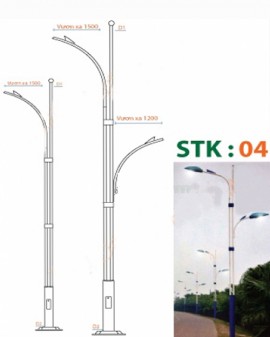Cột đèn đường STK4